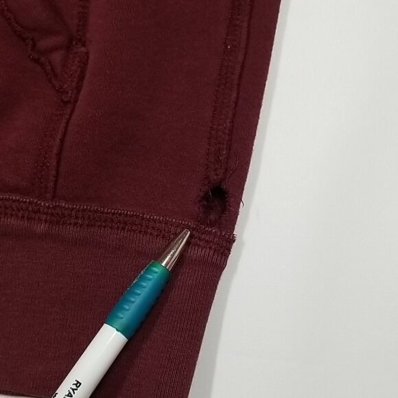 🎁5/$25 Joe Fresh Hoodie Boy Size 4 Varsity Burgundy Distressed Full Zip - Picture 2 of 7